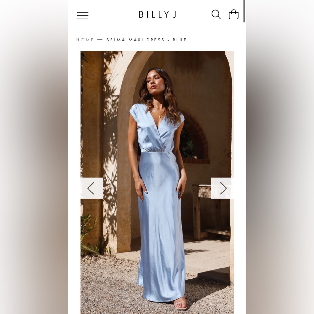 Billy J Blue Maxi Dress (Selma)